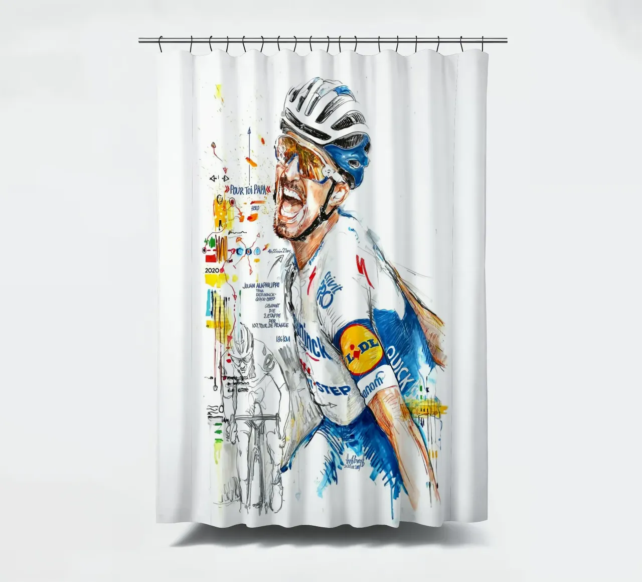 Julian Alaphilippe Deceuninck Quick Step tenda da doccia da SPECIAL SHOP GENTHO UK