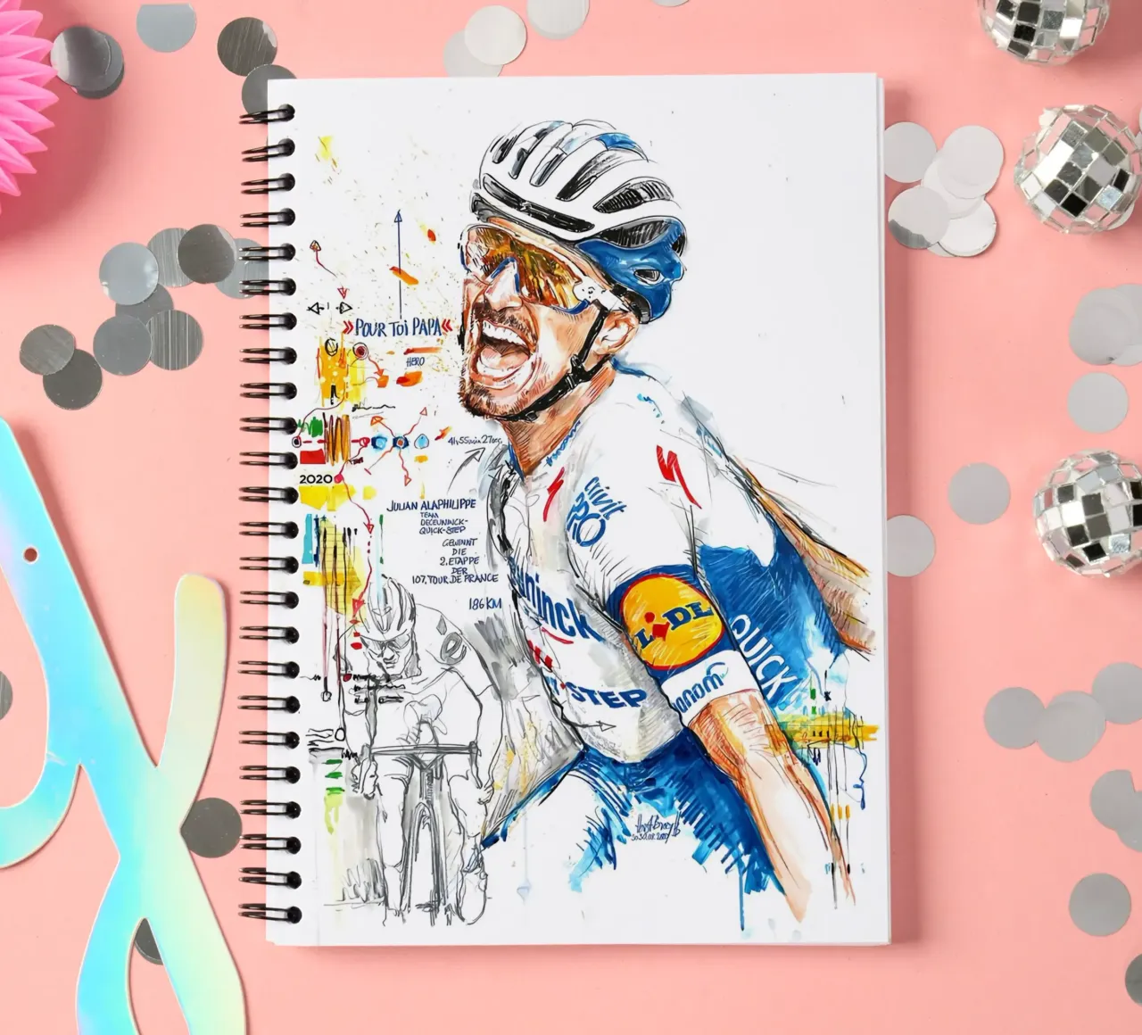 Julian Alaphilippe Deceuninck Quick Step diario ad anelli da SPECIAL SHOP GENTHO UK