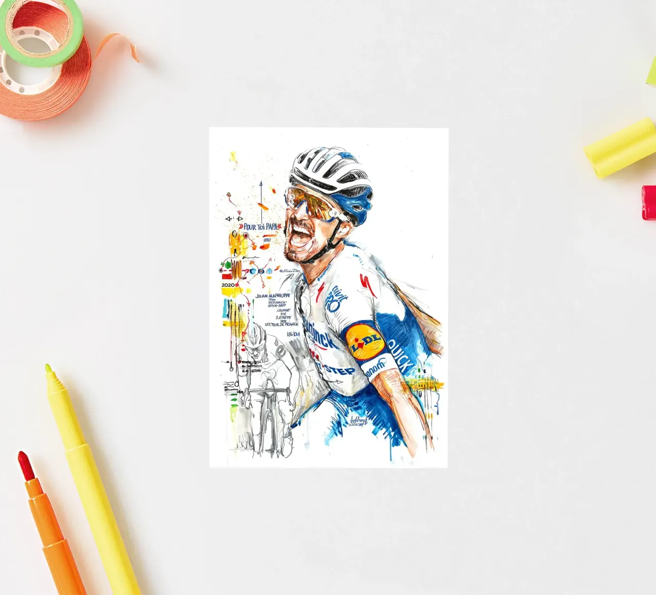 Julian Alaphilippe Deceuninck Quick Step adesivo da SPECIAL SHOP GENTHO UK