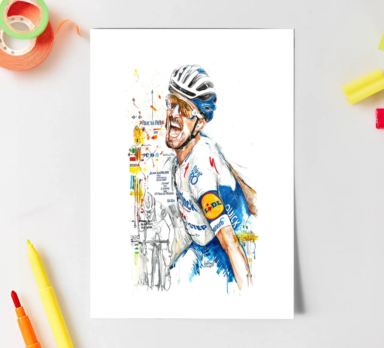 Julian Alaphilippe Deceuninck Quick Step foglio adesivo da SPECIAL SHOP GENTHO UK