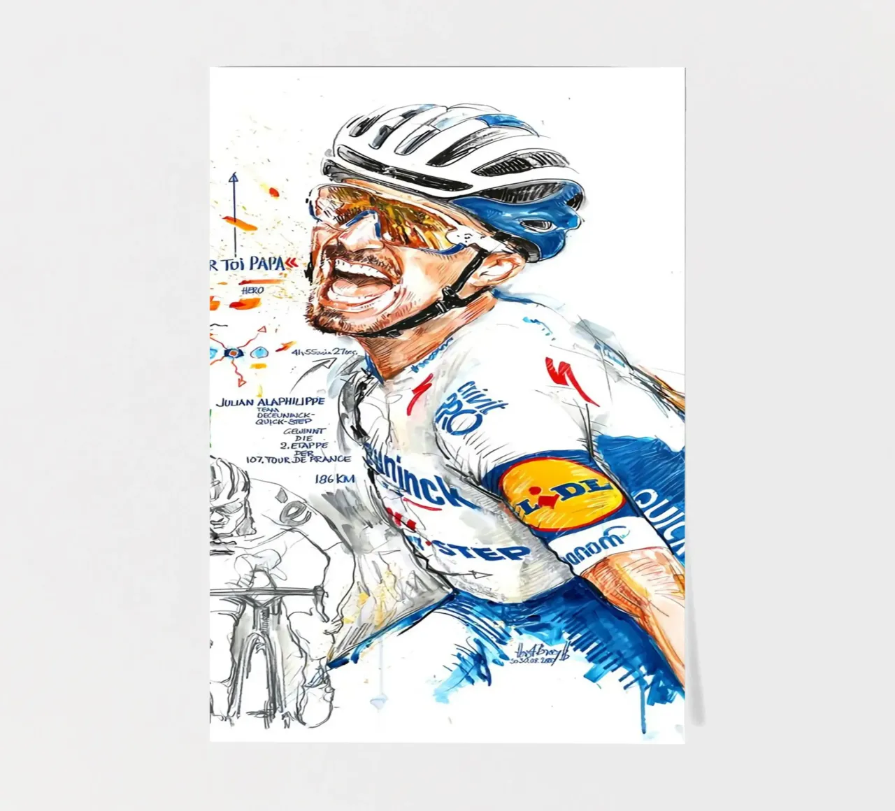 Julian Alaphilippe Deceuninck Quick Step foglio adesivo da SPECIAL SHOP GENTHO UK