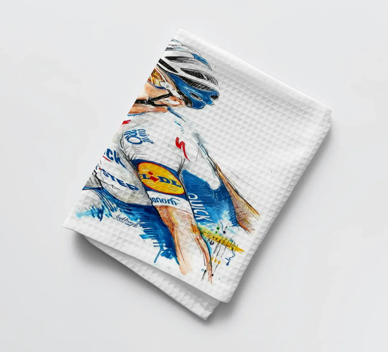 Julian Alaphilippe Deceuninck Quick Step torchon de SPECIAL SHOP GENTHO UK