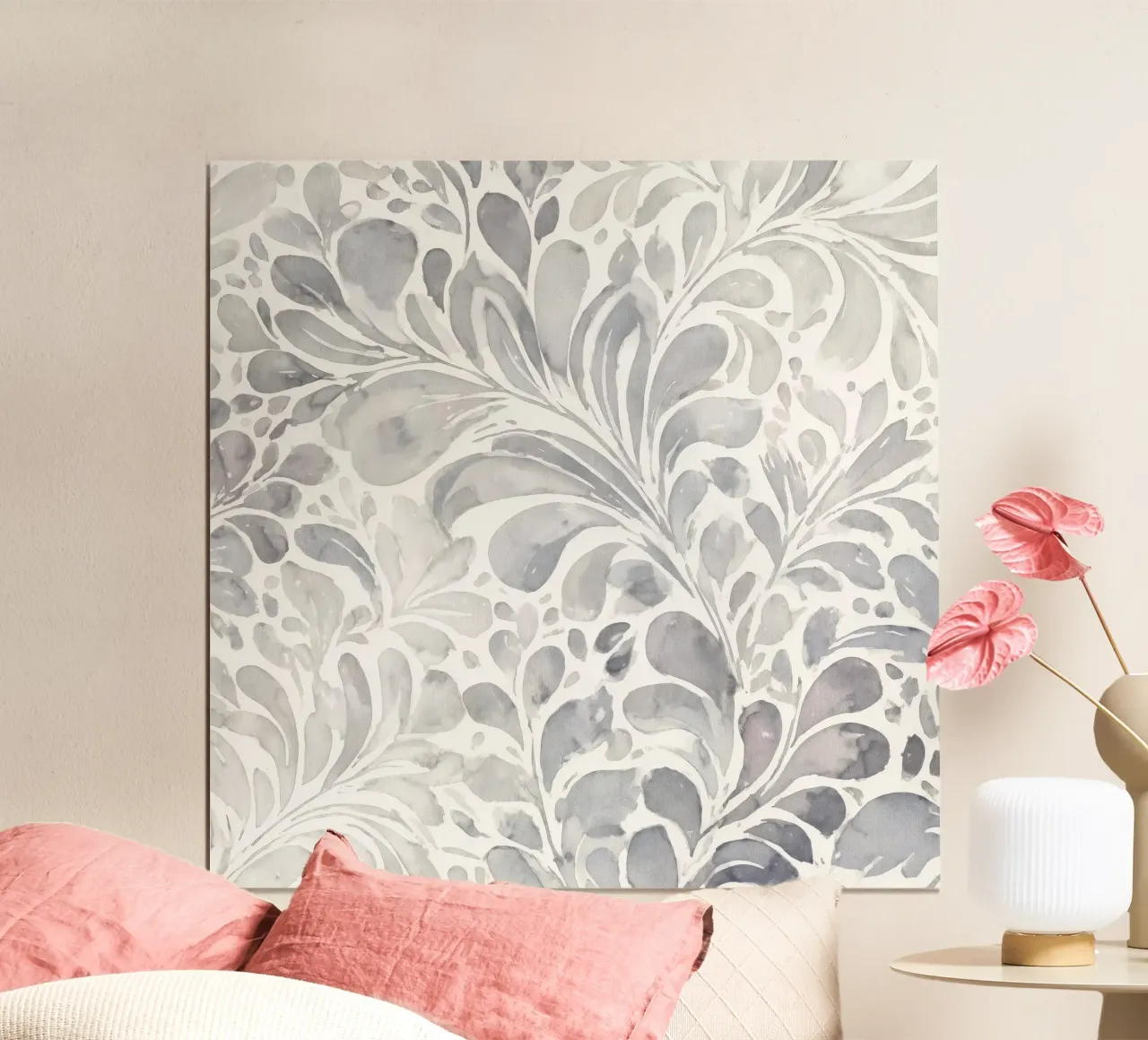 Pillow Pattern No 01 poster with wooden frame by treechild