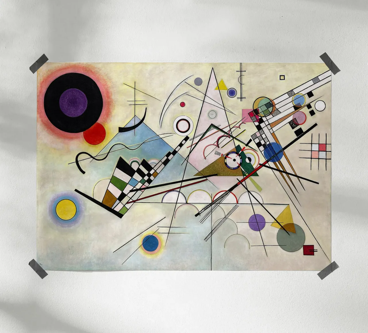 Composizione VIII poster con telaio in legno da Jens Kruger