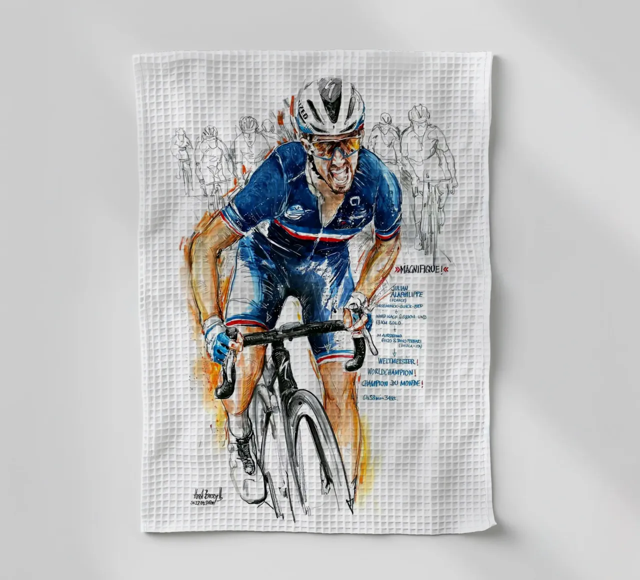 MAGNIFIQUE ! Julian Alaphilippe torchon de SPECIAL SHOP GENTHO UK