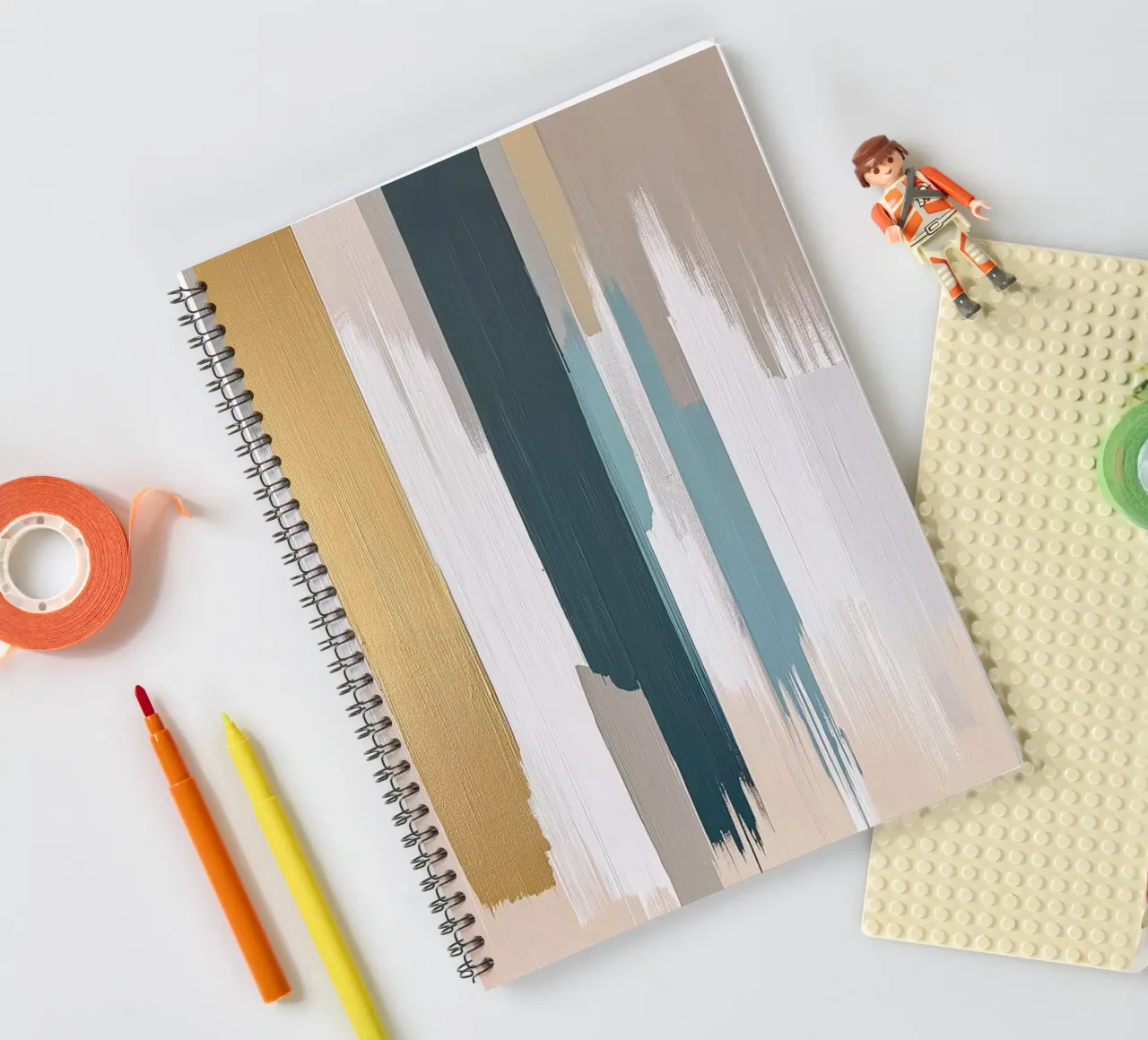 Abstract boho spiral notebook by Imagine
