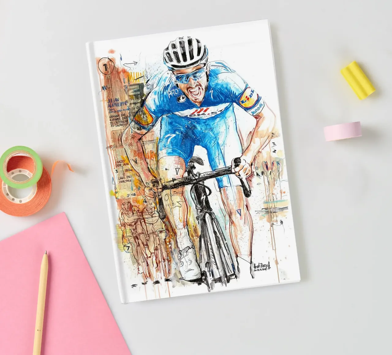 Julian Alaphilippe Sprinter notebook by SPECIAL SHOP GENTHO UK