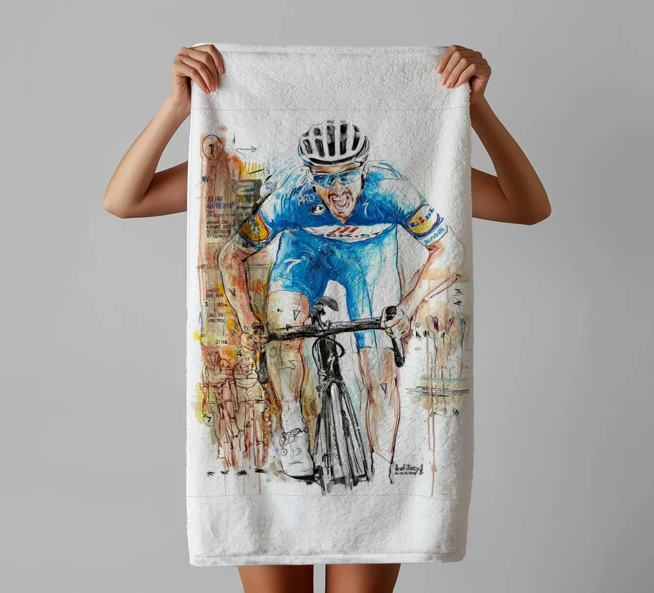 Julian Alaphilippe Sprinter serviette de bain de SPECIAL SHOP GENTHO UK