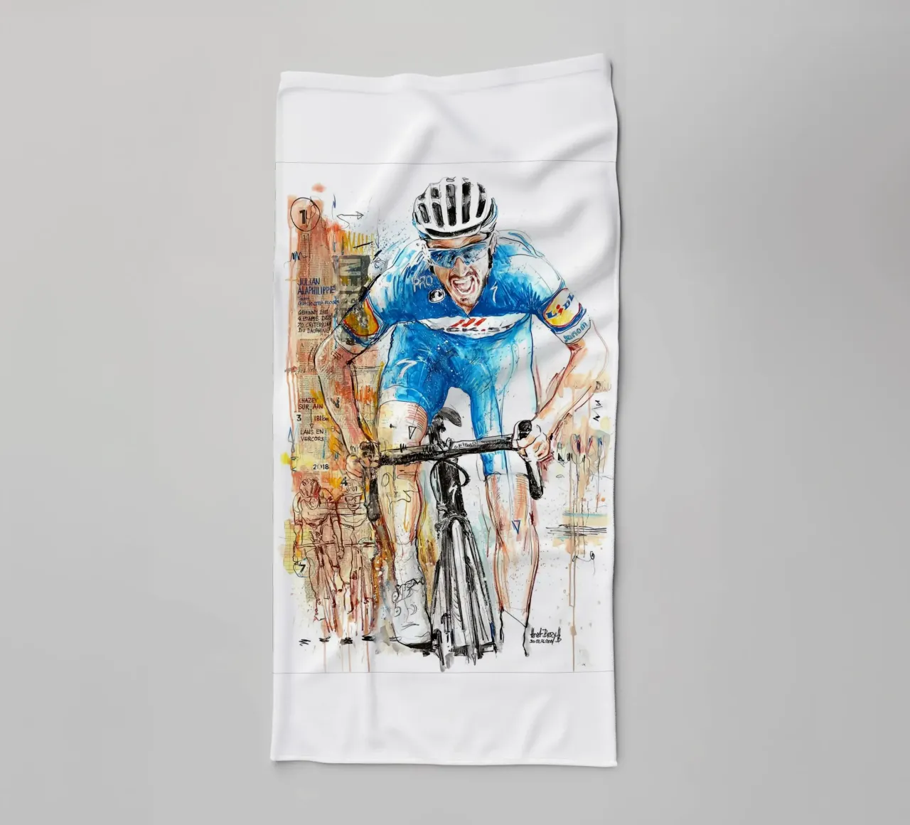 Julian Alaphilippe Sprinter serviette de bain de SPECIAL SHOP GENTHO UK