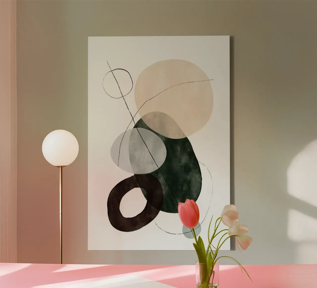 Playing Shapes No 4 tela con Cornice a cassetta da treechild