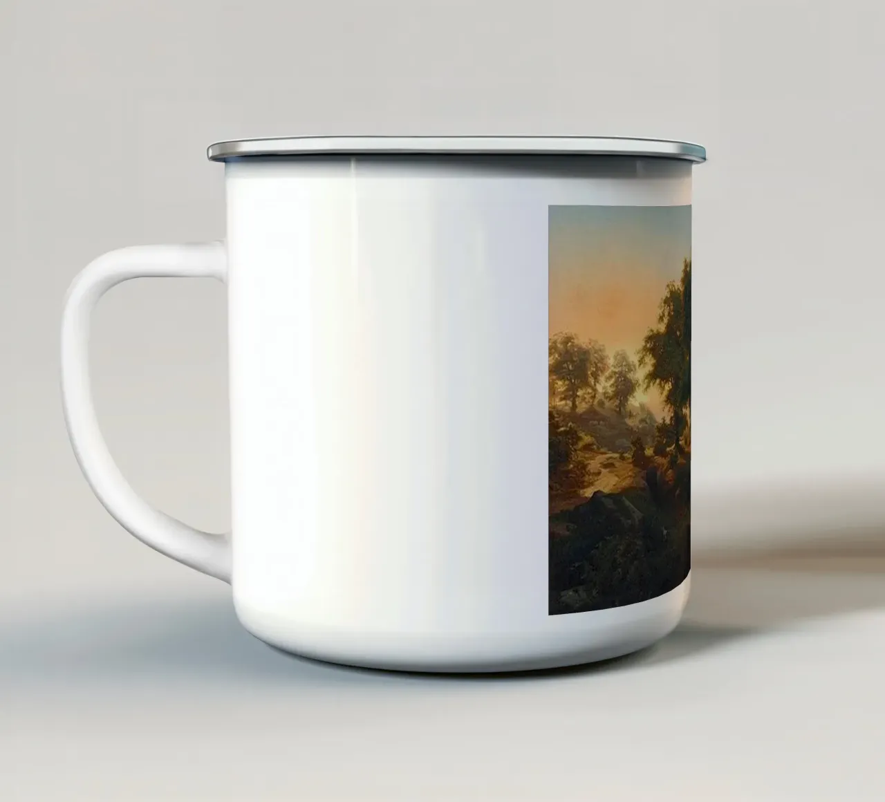 alberi ombrosi tazza in smalto da pleceng shope