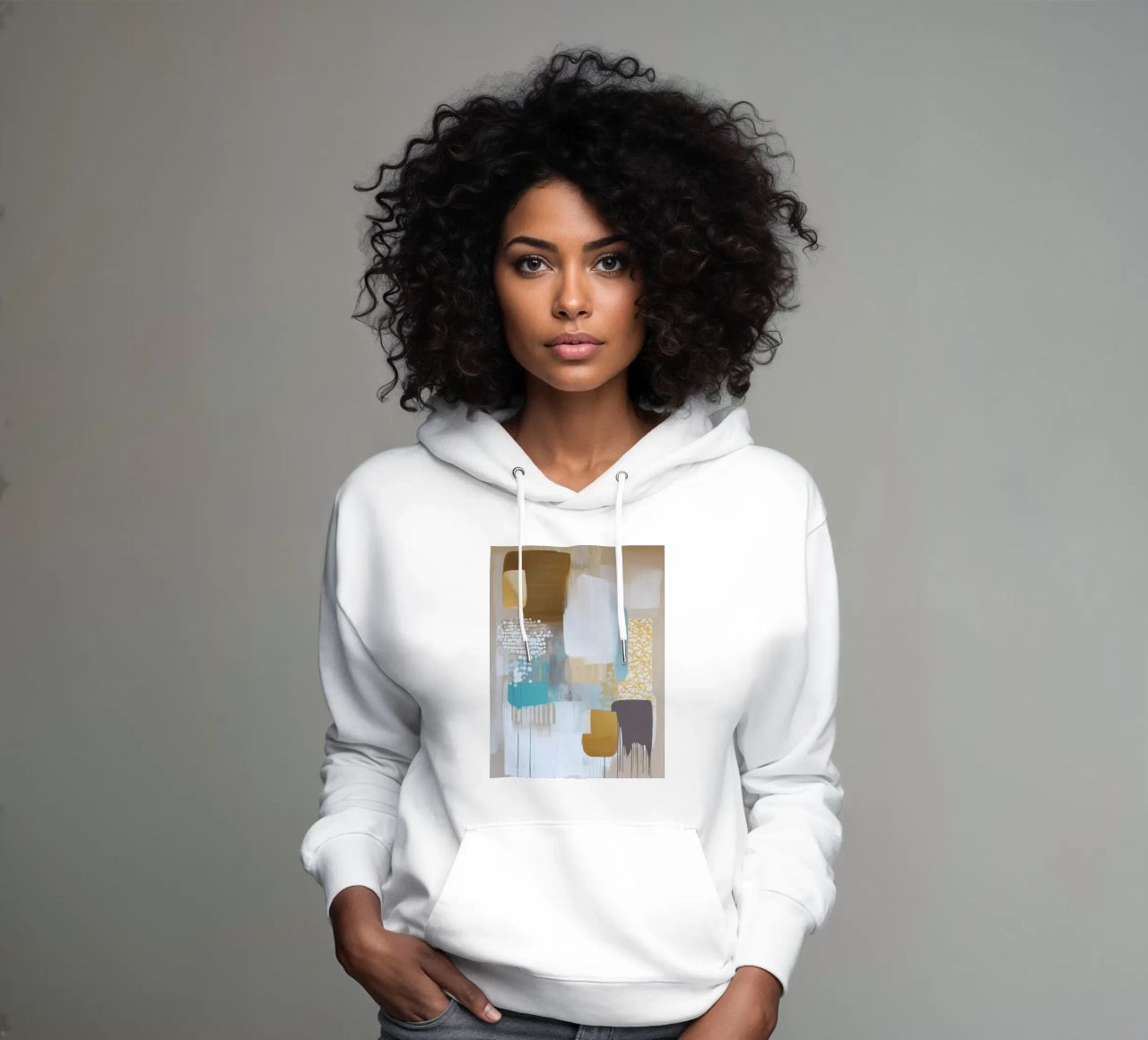 Abstract boho felpa con cappuccio da Imagine
