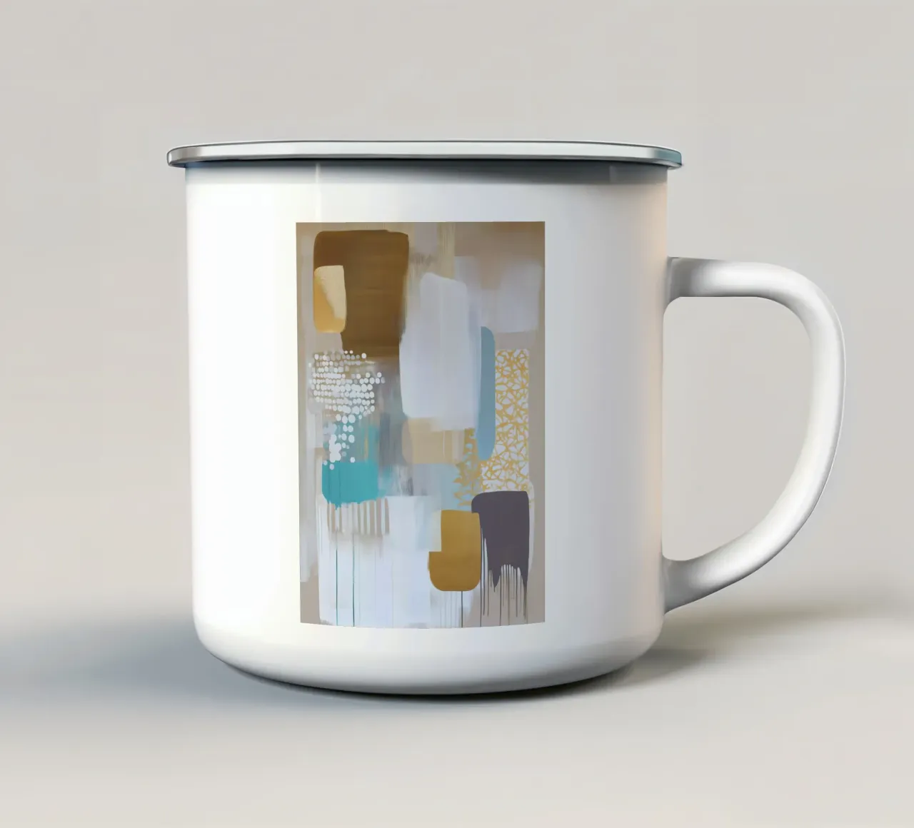 Abstract boho emaille mok van Imagine
