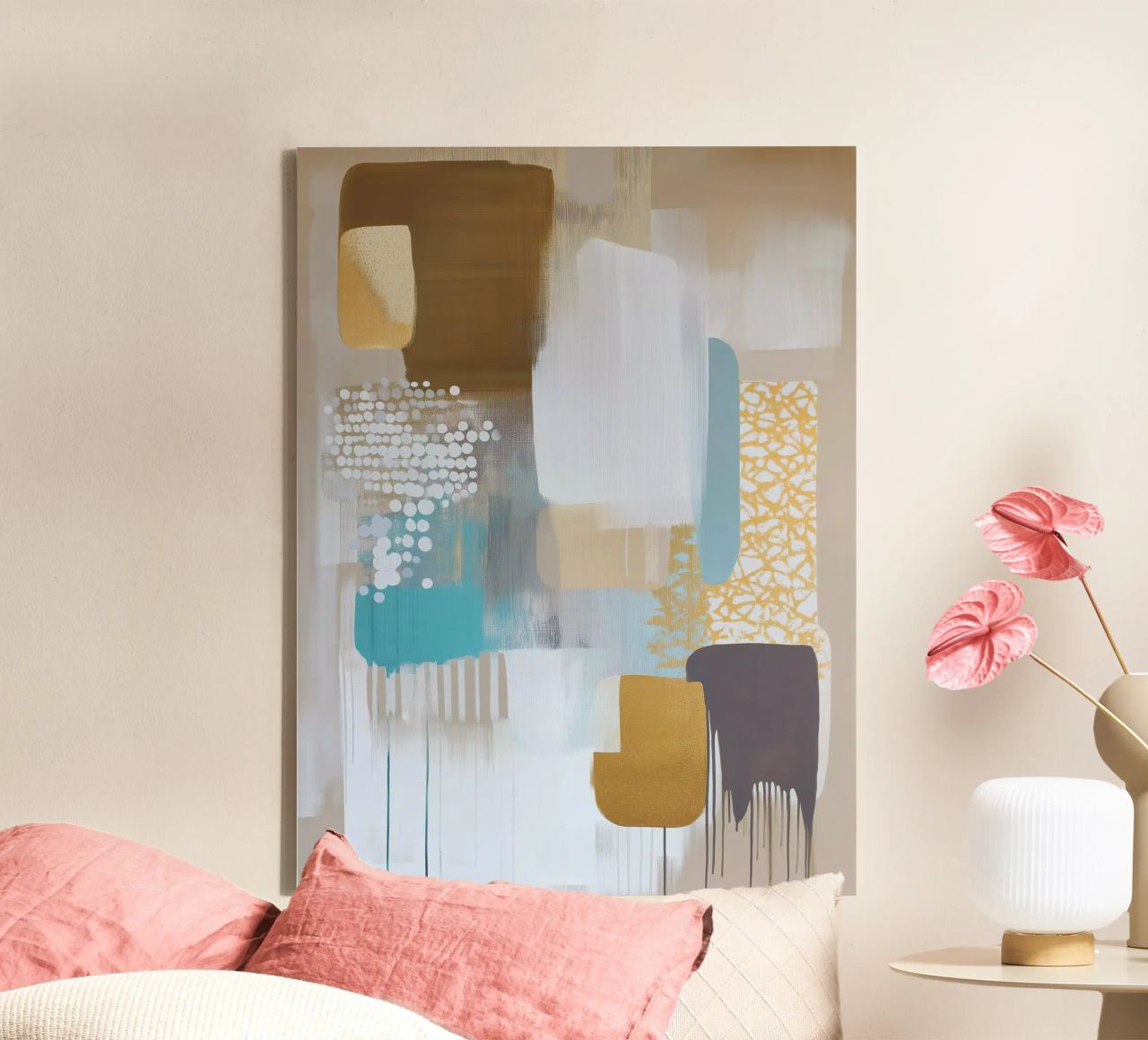 Abstract boho canvas van Imagine
