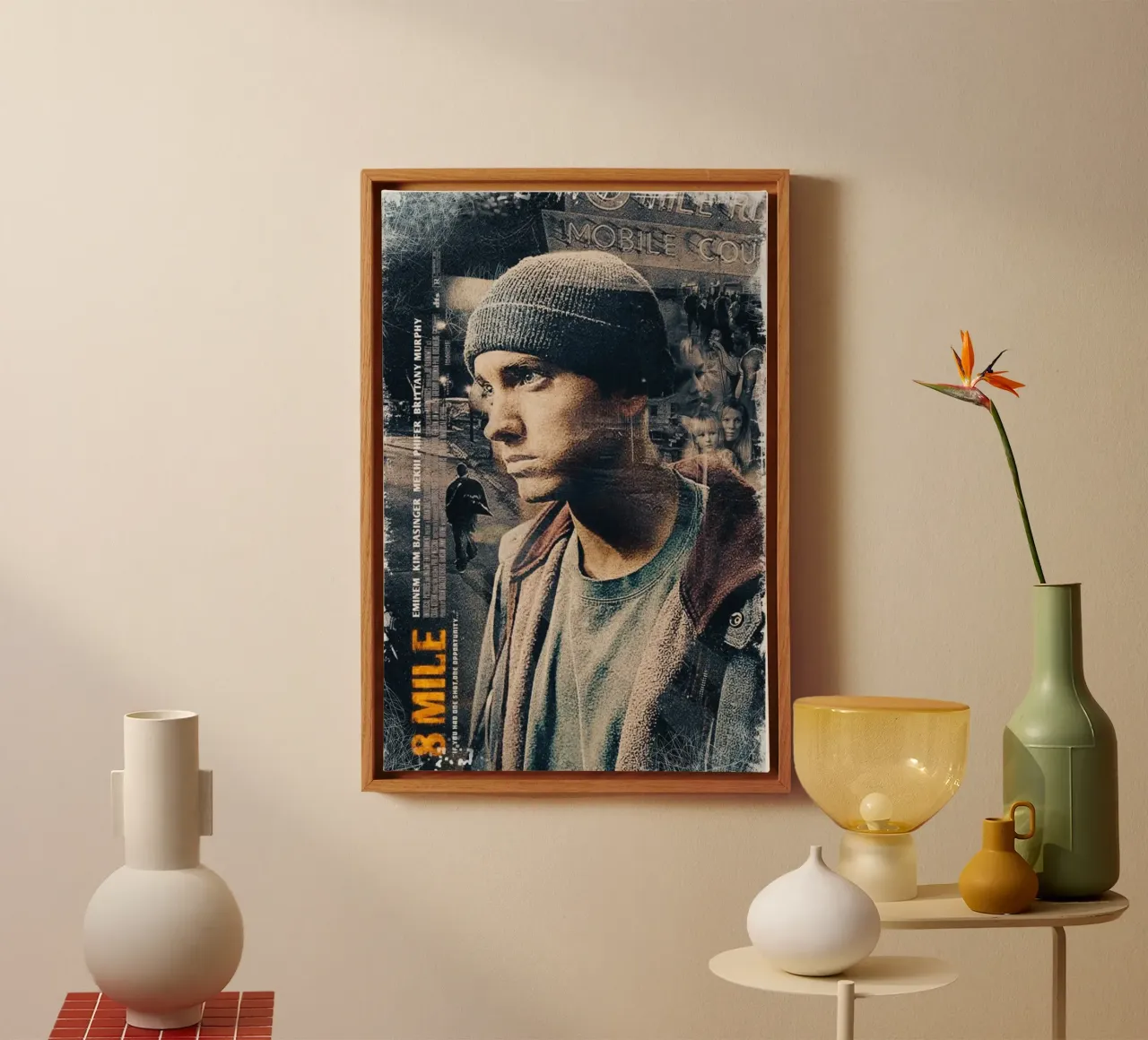 Eminem 8 Mijl canvas met Baklijst van Lembayung art