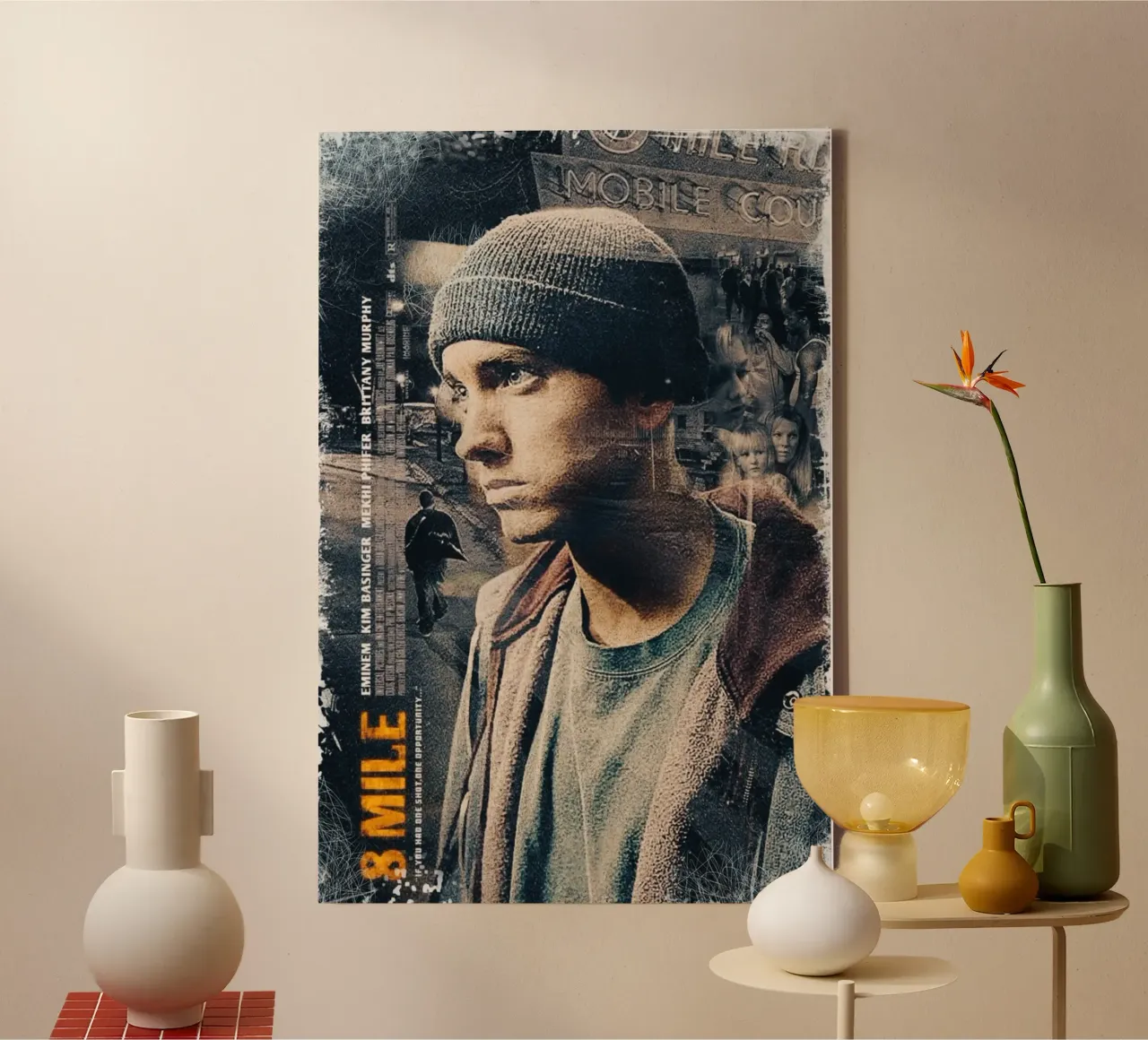 Eminem 8 Mijl canvas met Baklijst van Lembayung art