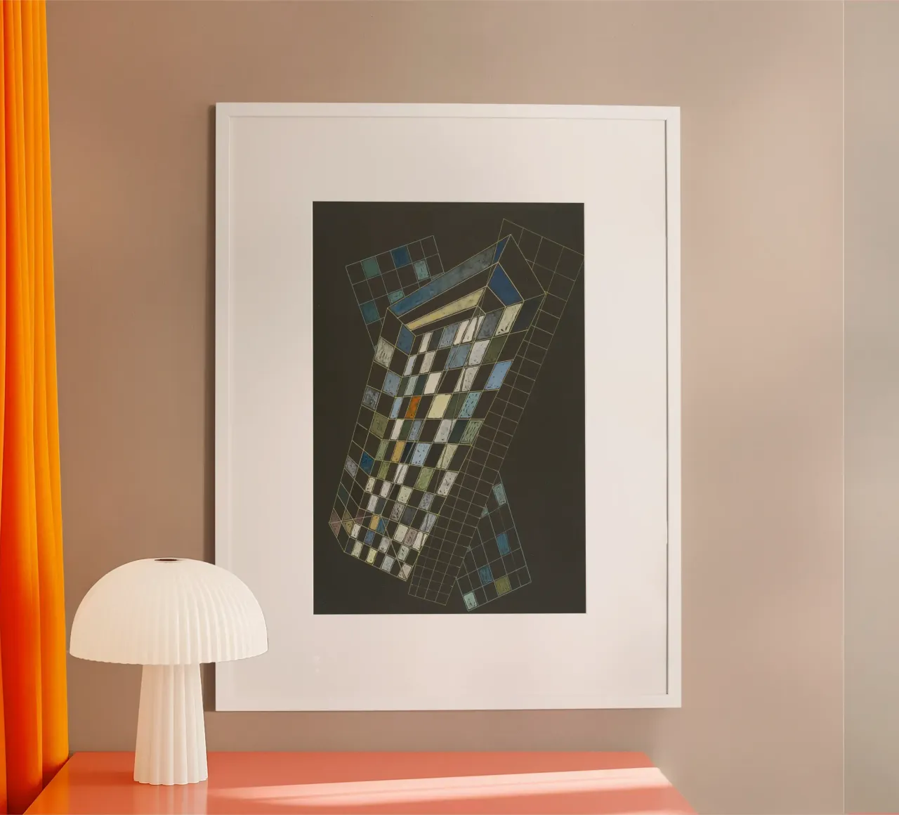 Wassily Kandinsky - Kleine vlakken- Abstracte Kunst poster met aluminium frame van Aesthetic Muse