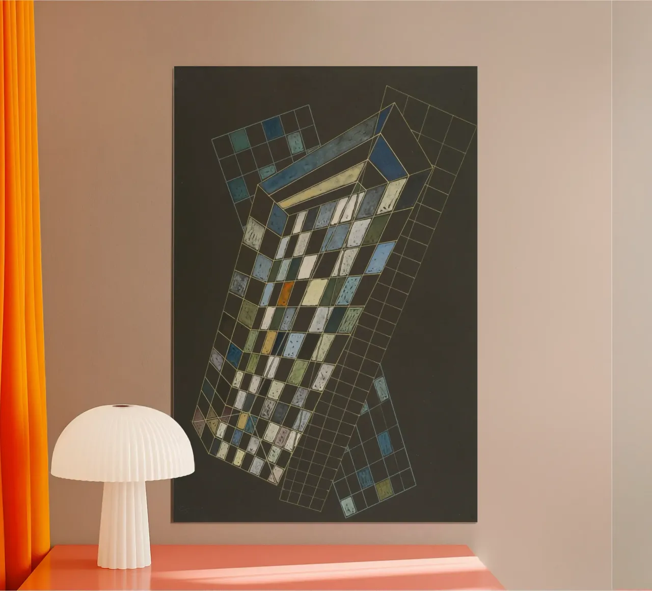 Wassily Kandinsky - Kleine vlakken- Abstracte Kunst poster met aluminium frame van Aesthetic Muse