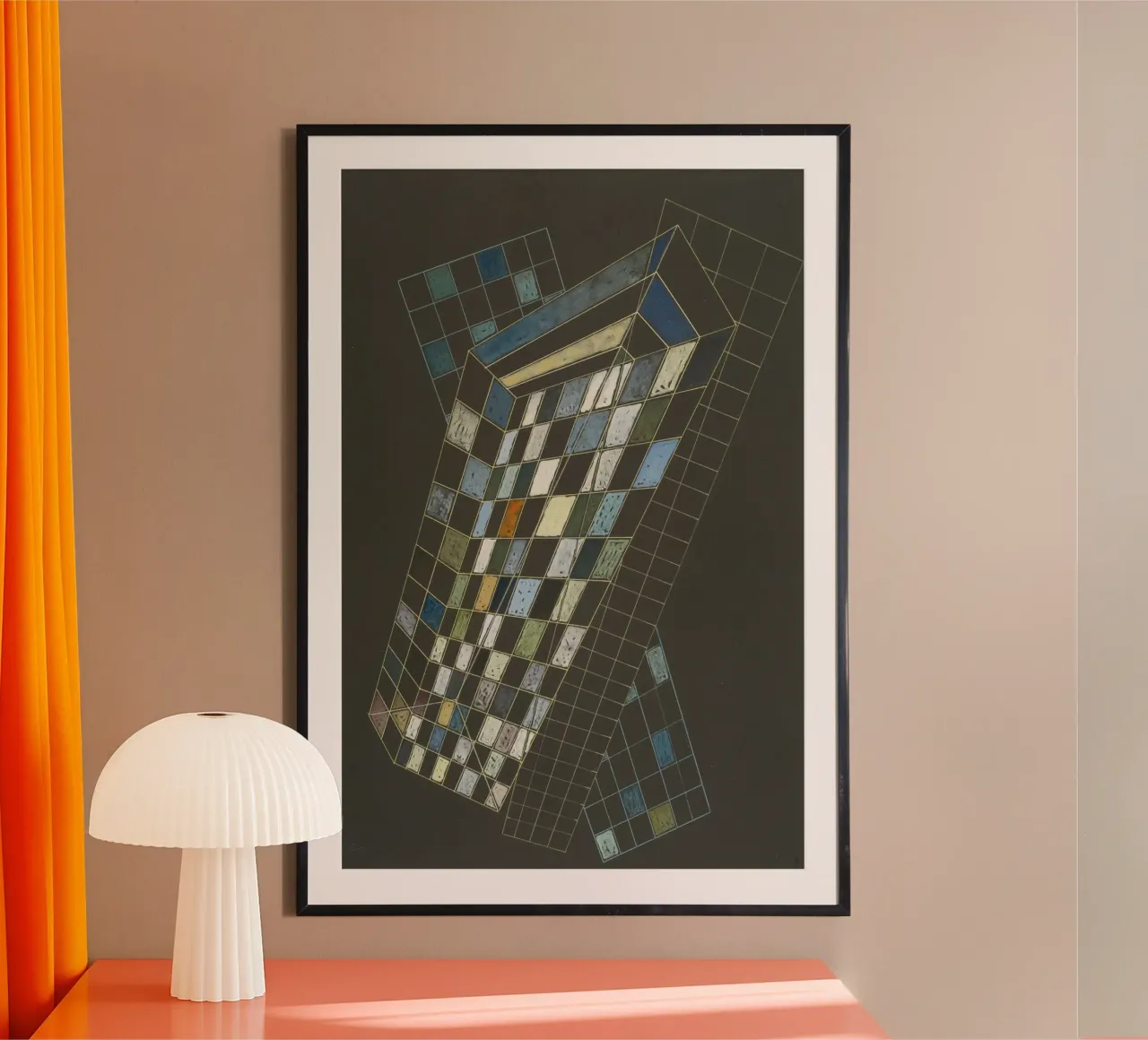 Wassily Kandinsky - Kleine vlakken- Abstracte Kunst poster met aluminium frame van Aesthetic Muse