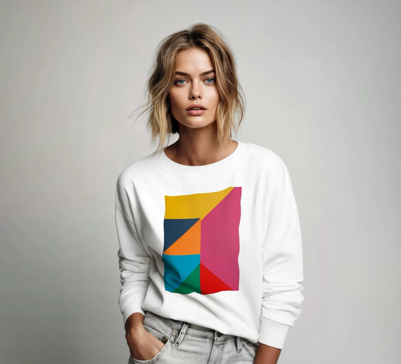 Disposizione astratta di forme geometriche colorate felpa da DesignDoodle