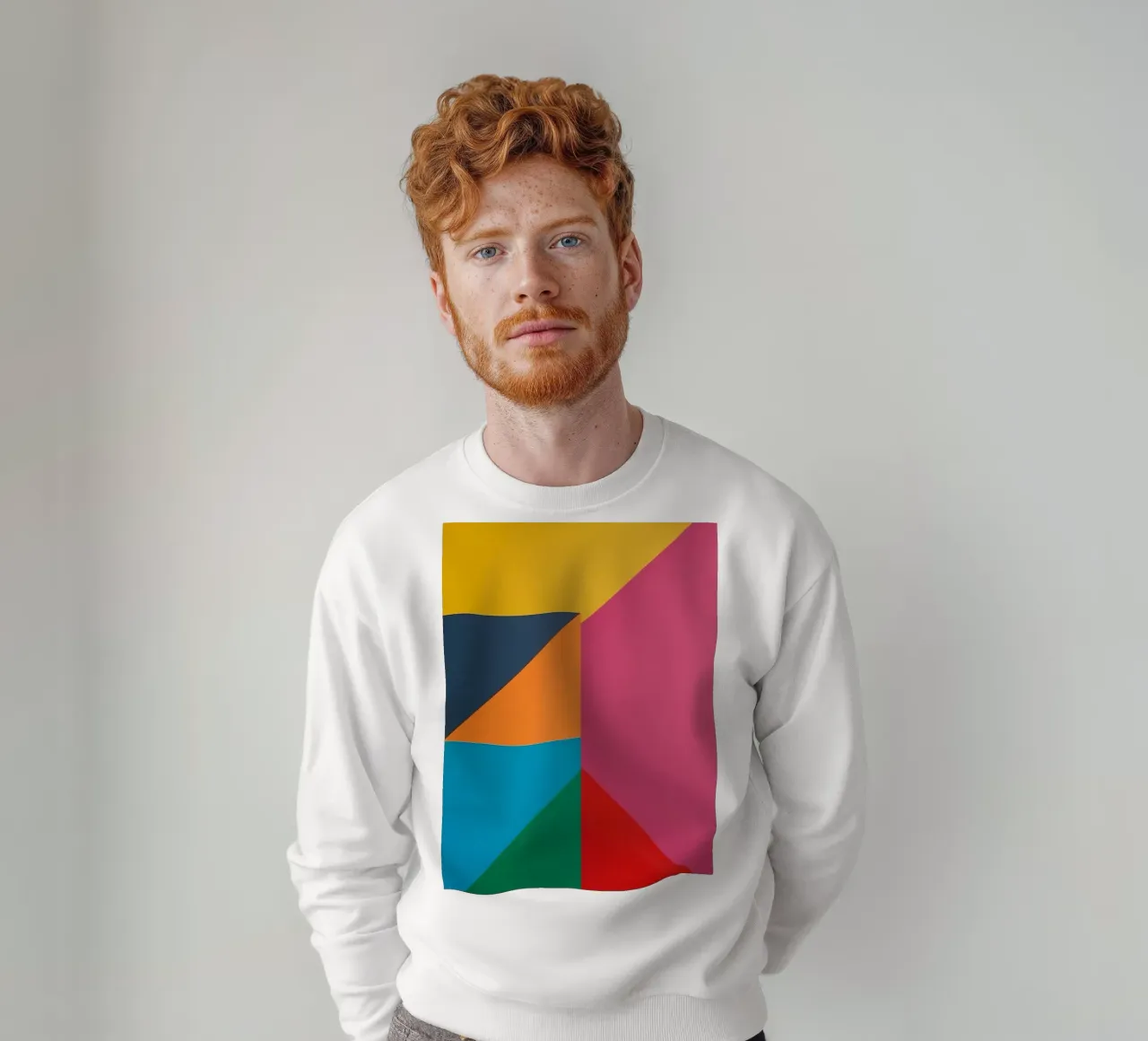 Disposizione astratta di forme geometriche colorate felpa da DesignDoodle