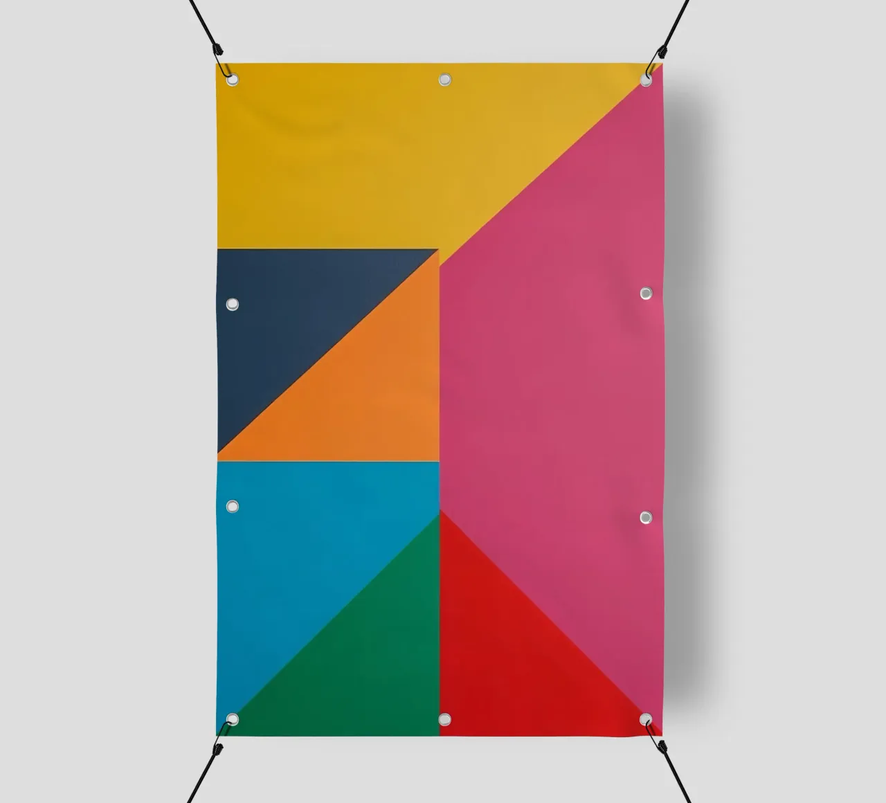 Disposizione astratta di forme geometriche colorate telo in pvc da DesignDoodle