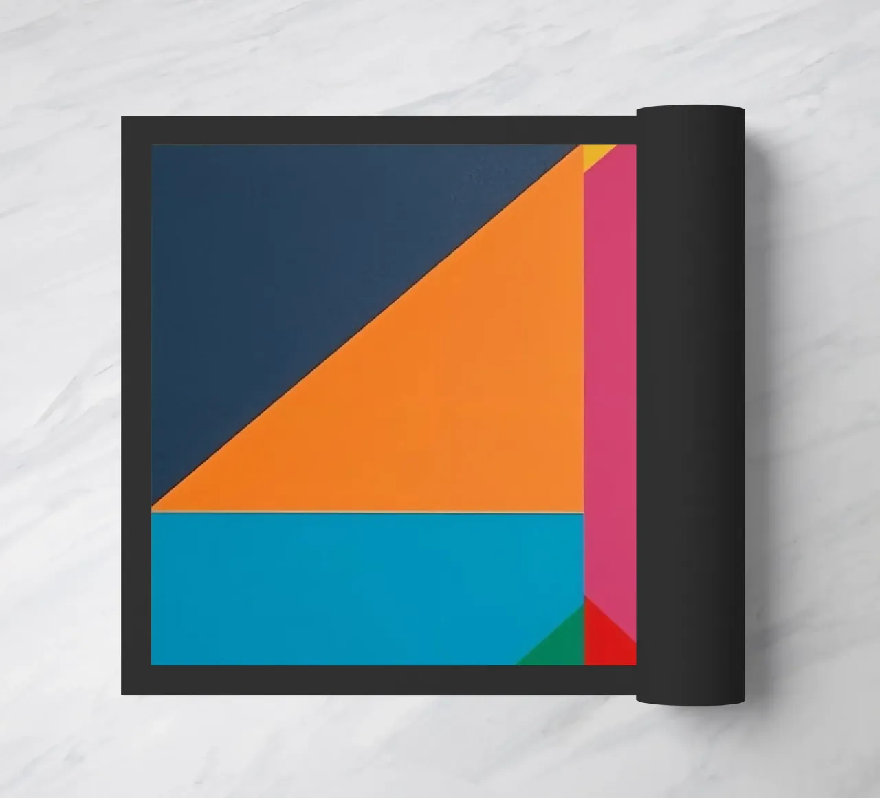 Disposizione astratta di forme geometriche colorate zerbino da DesignDoodle
