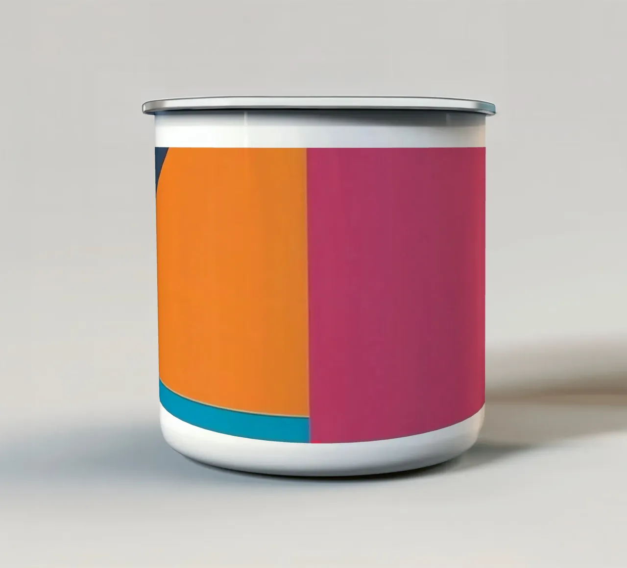 Disposizione astratta di forme geometriche colorate tazza in smalto da DesignDoodle