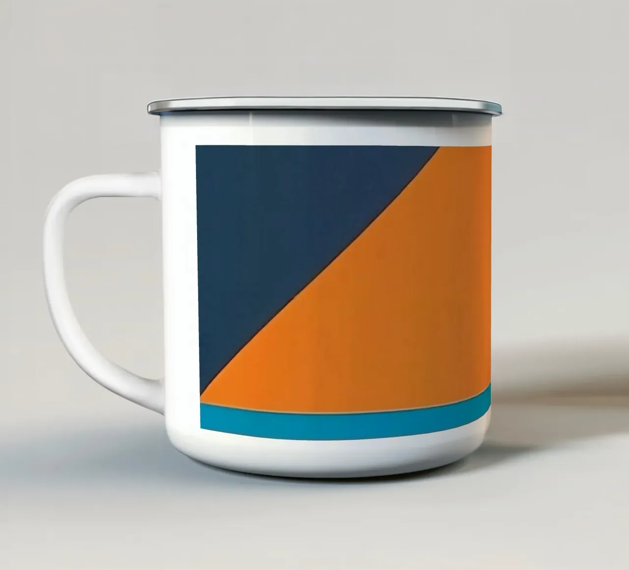 Disposizione astratta di forme geometriche colorate tazza in smalto da DesignDoodle