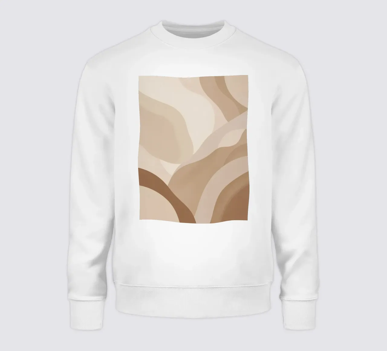 Forme astratte sovrapposte di colore beige e marrone felpa da DesignDoodle