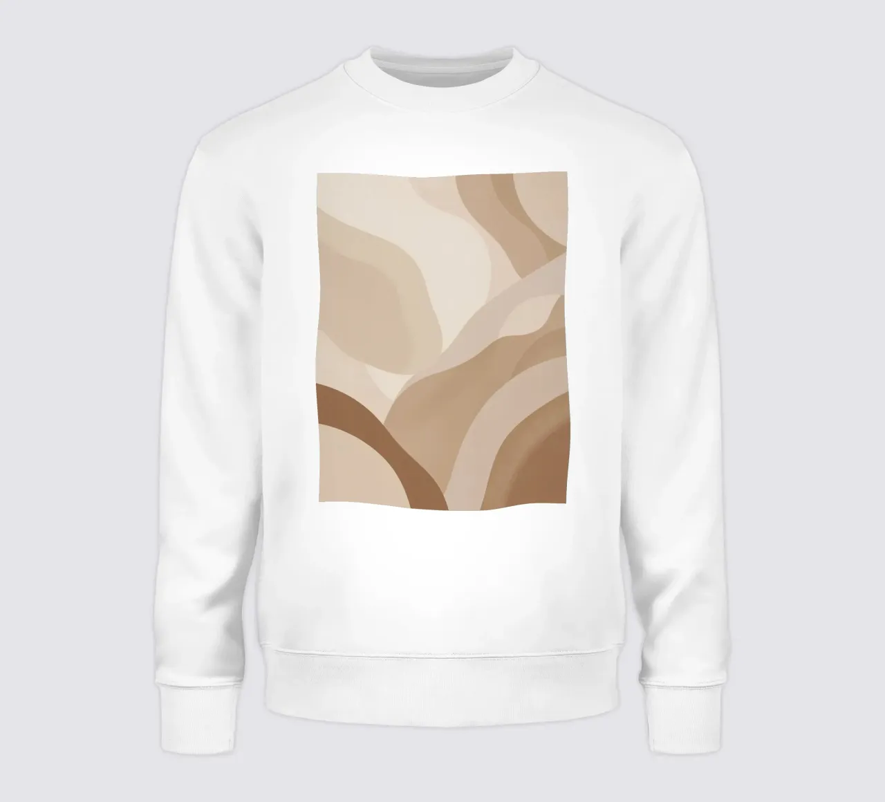 Forme astratte sovrapposte di colore beige e marrone felpa da DesignDoodle