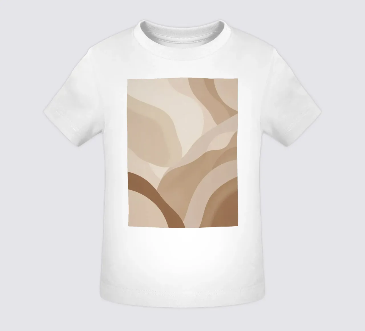 Forme astratte sovrapposte di colore beige e marrone maglietta neonato da DesignDoodle