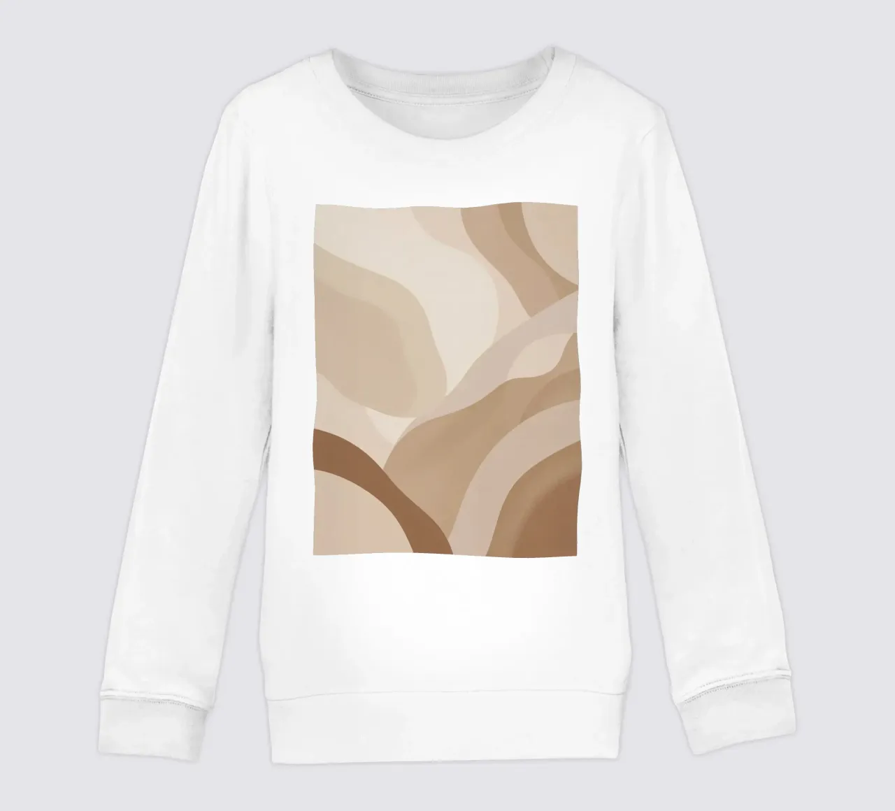 Forme astratte sovrapposte di colore beige e marrone felpa bambino da DesignDoodle