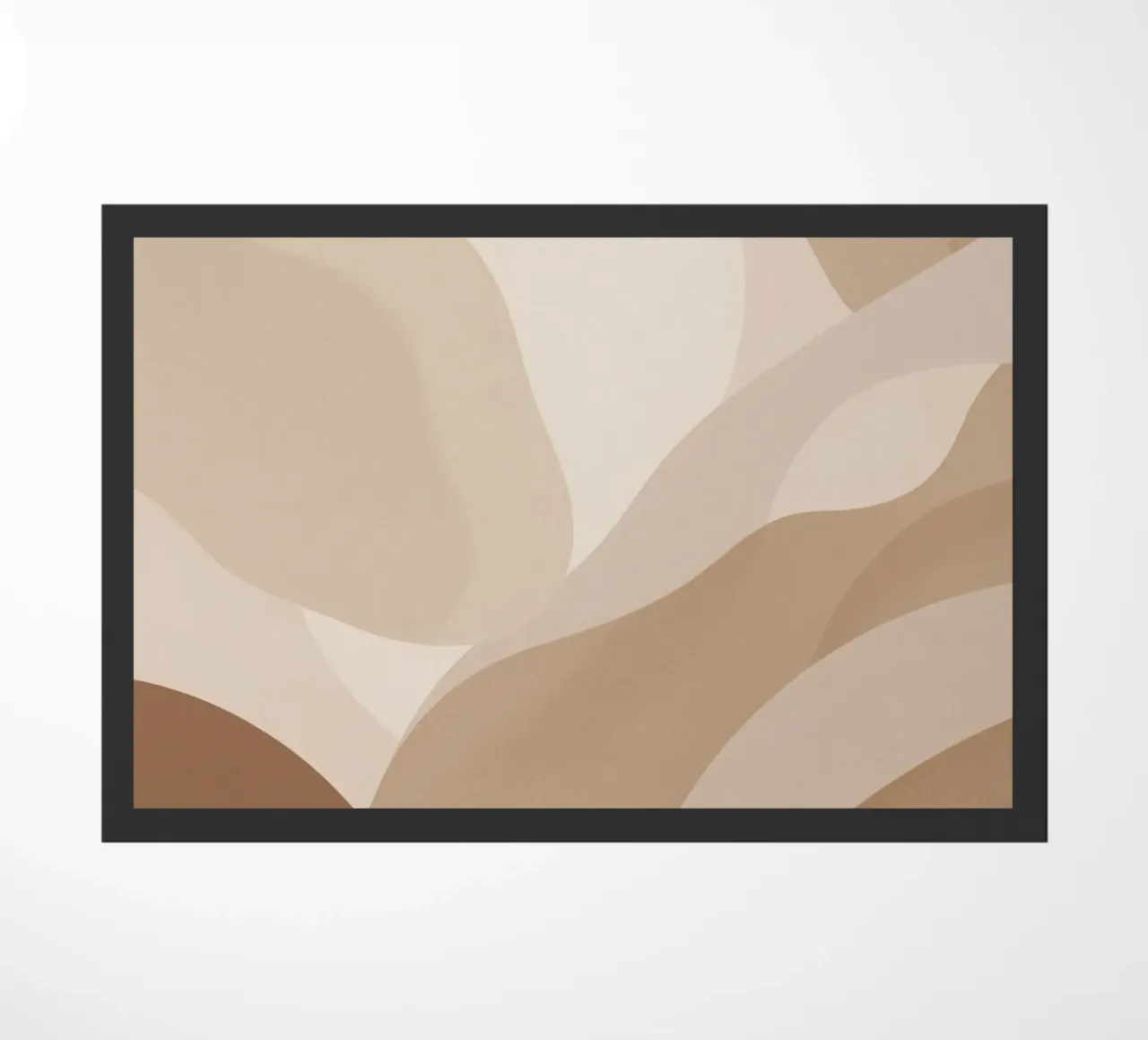Forme astratte sovrapposte di colore beige e marrone zerbino da DesignDoodle