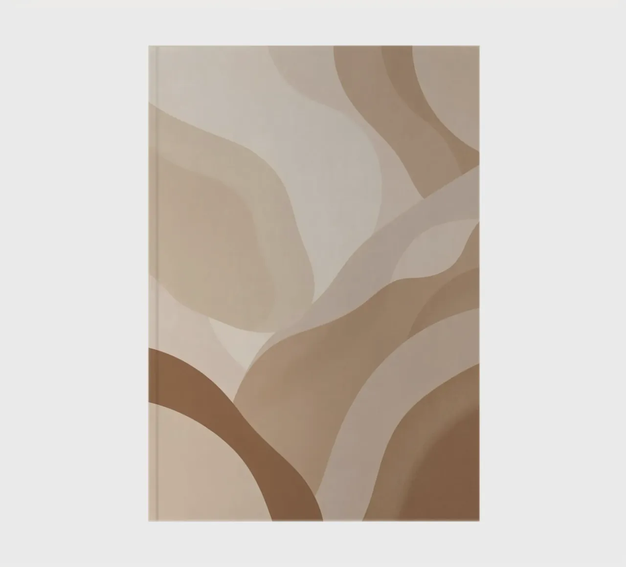Abstract Beige and Brown Overlapping Shapes notebook by DesignDoodle