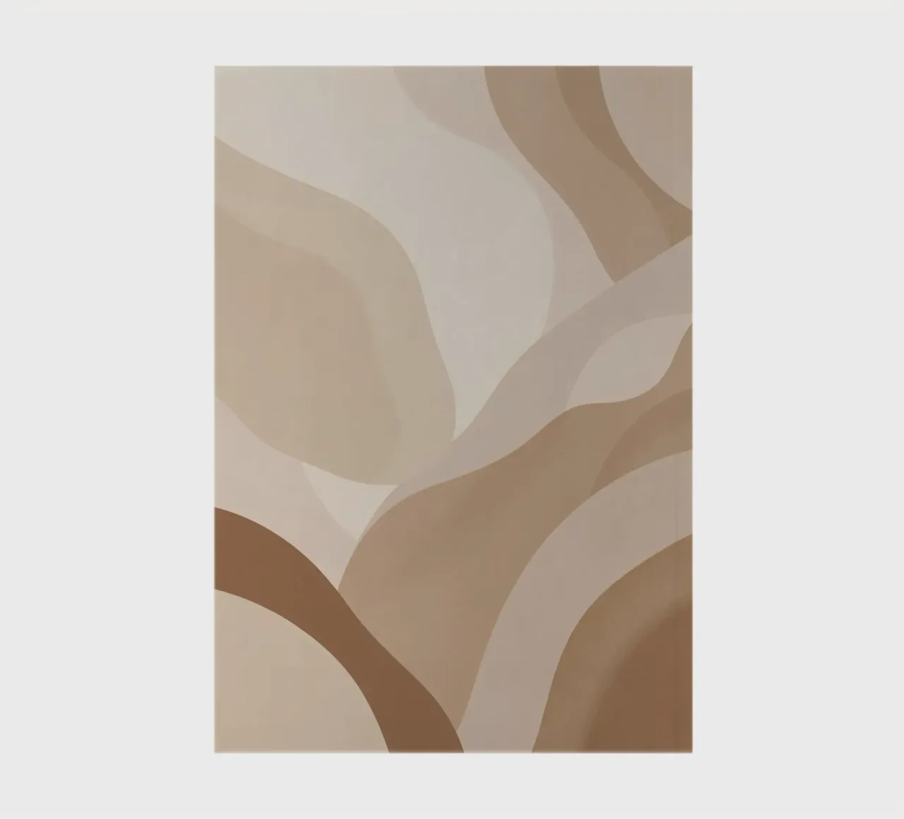 Abstract Beige and Brown Overlapping Shapes notebook by DesignDoodle