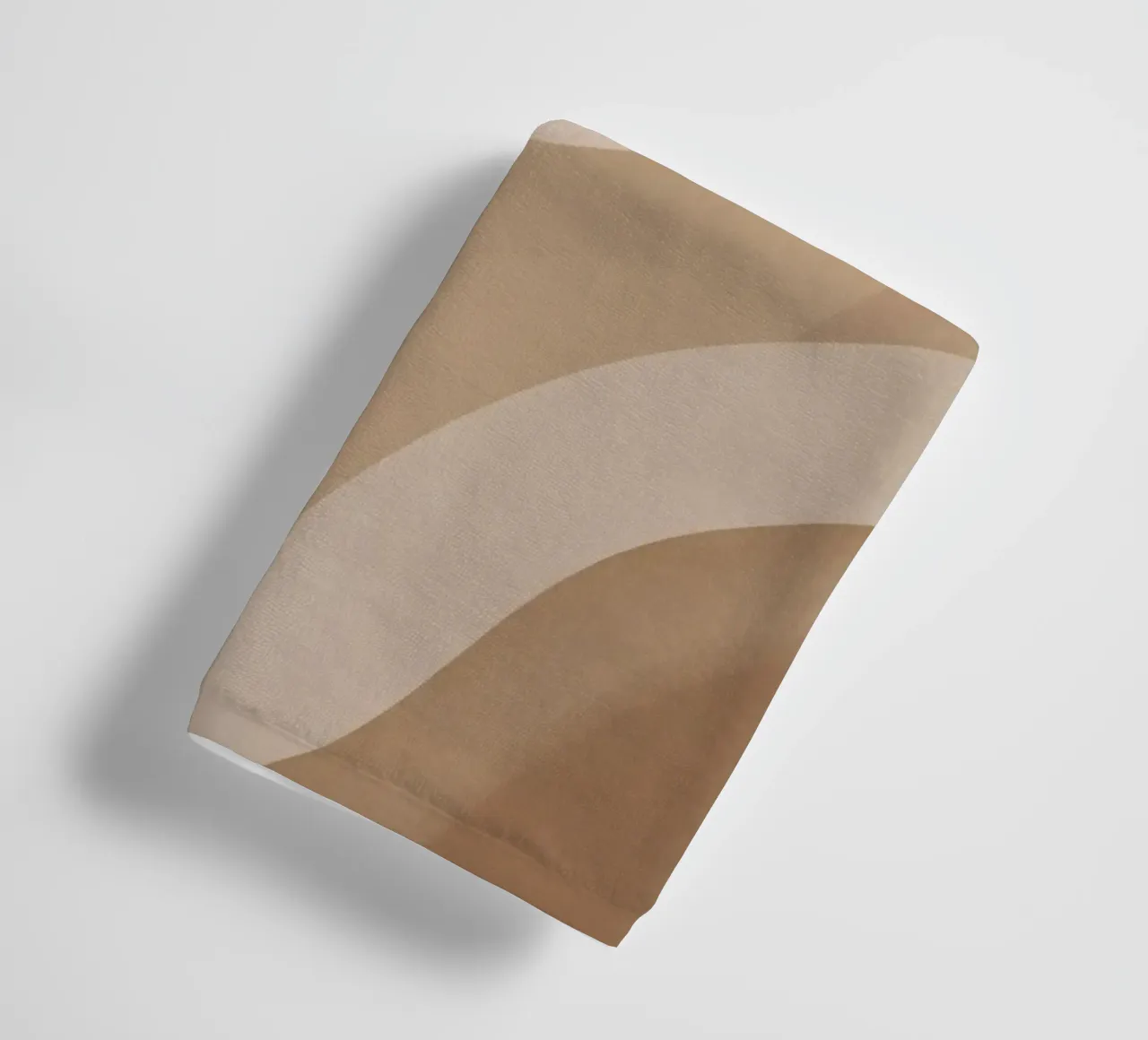 Abstract Beige and Brown Overlapping Shapes towel by DesignDoodle