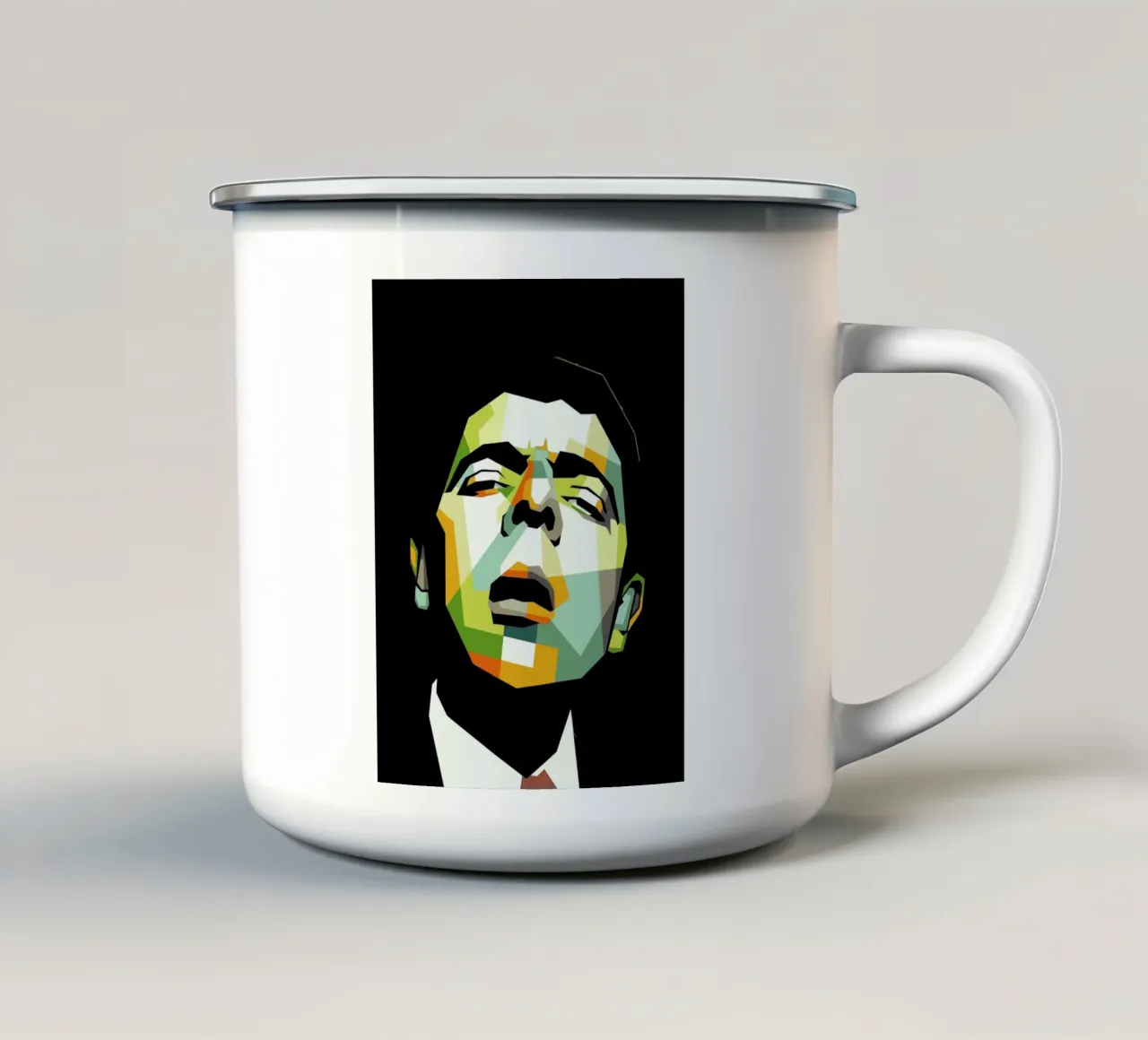 Mr.Bean art tazza in smalto da Dumery Art