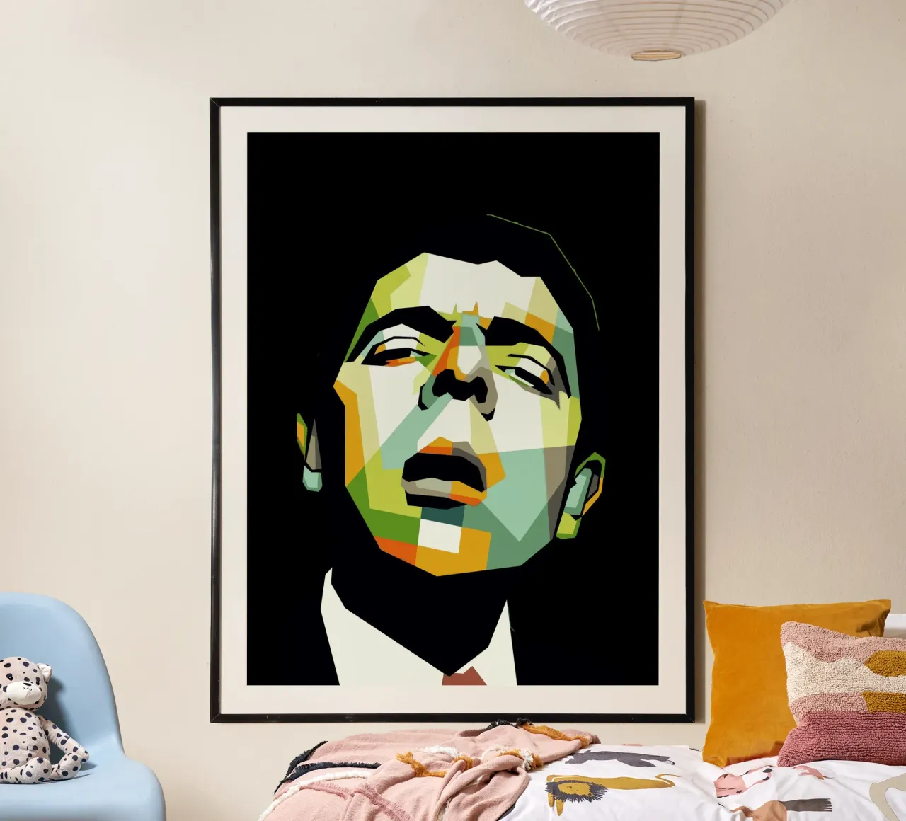 Mr.Bean art poster con telaio in legno da Dumery Art