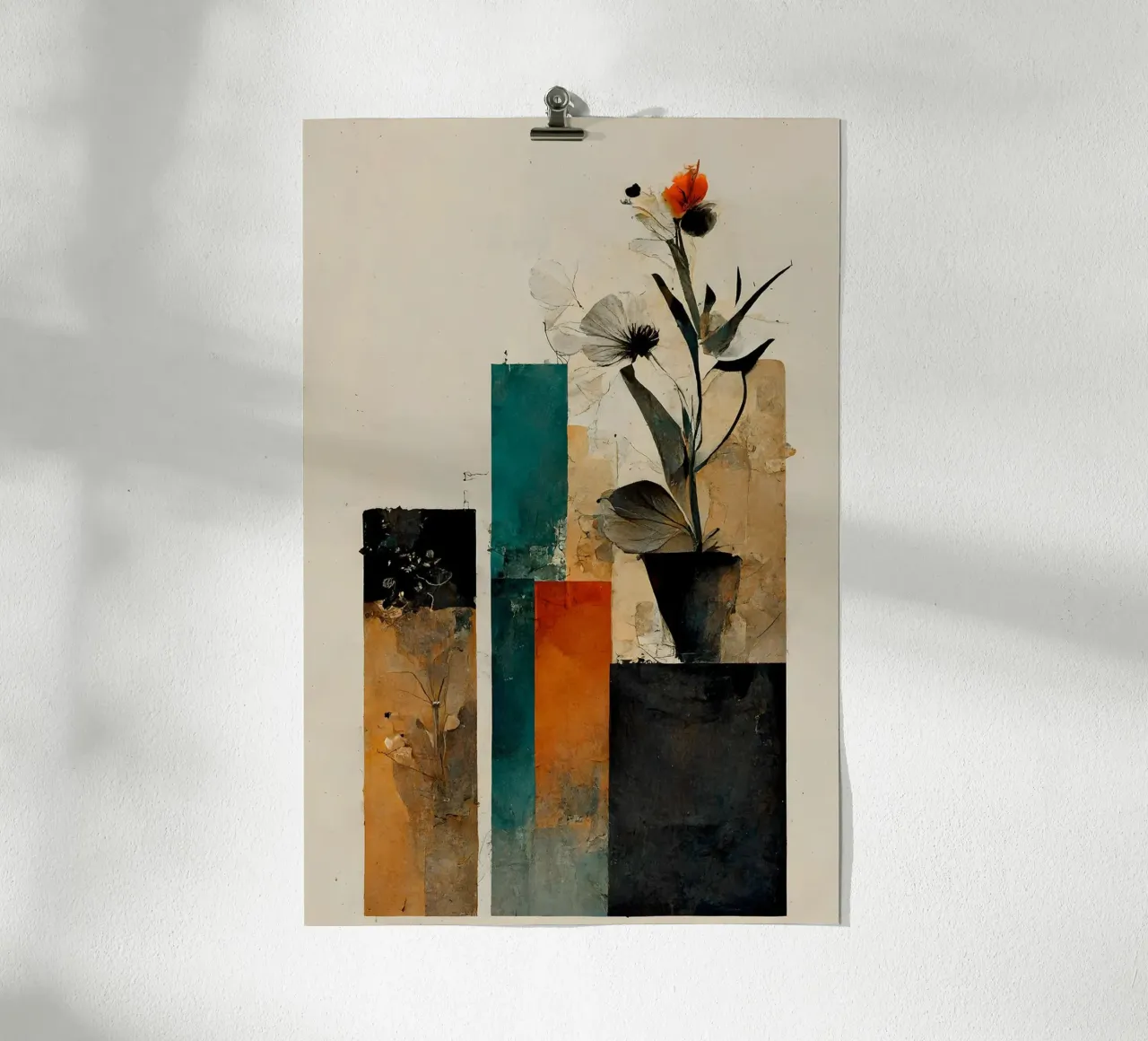 Natura morta geometrica III di treechild poster con telaio in alluminio da June Jordan