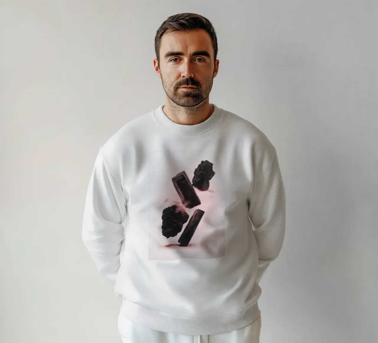 Levitating rocks with lines sweatshirt van LeDieg