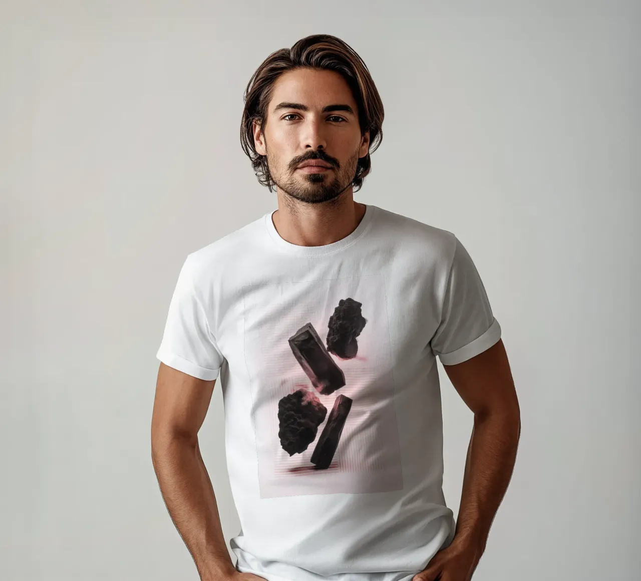 Levitating rocks with lines t-shirt da LeDieg