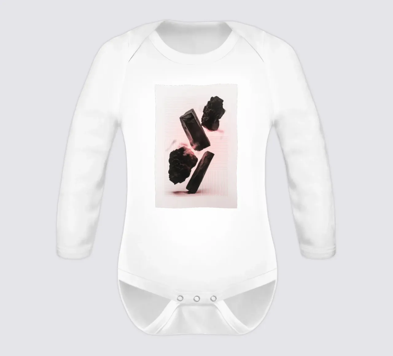 Levitating rocks with lines body neonato maniche lunghe da LeDieg