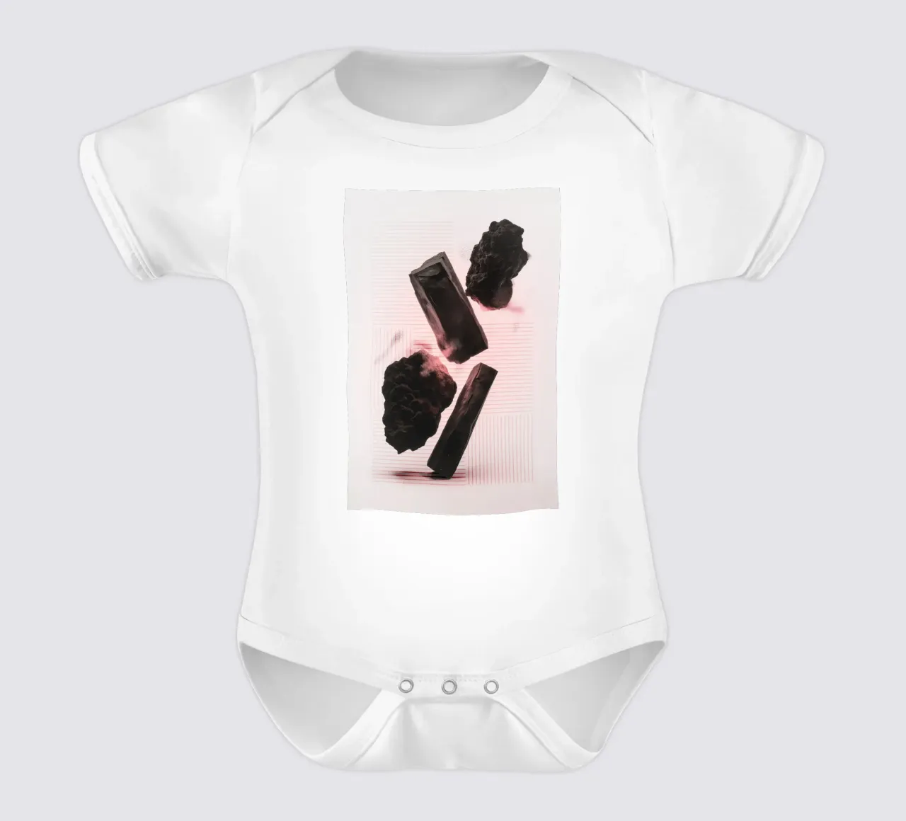 Levitating rocks with lines body neonato maniche corte da LeDieg