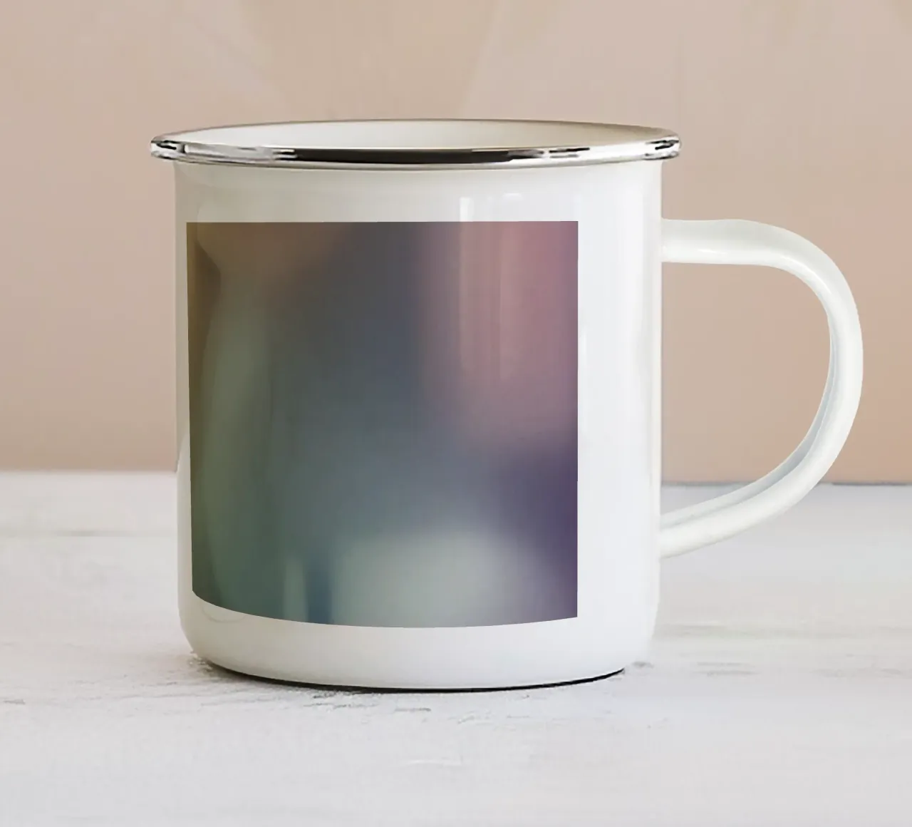 Forme e colori astratti sfocati tazza in smalto da DesignDoodle