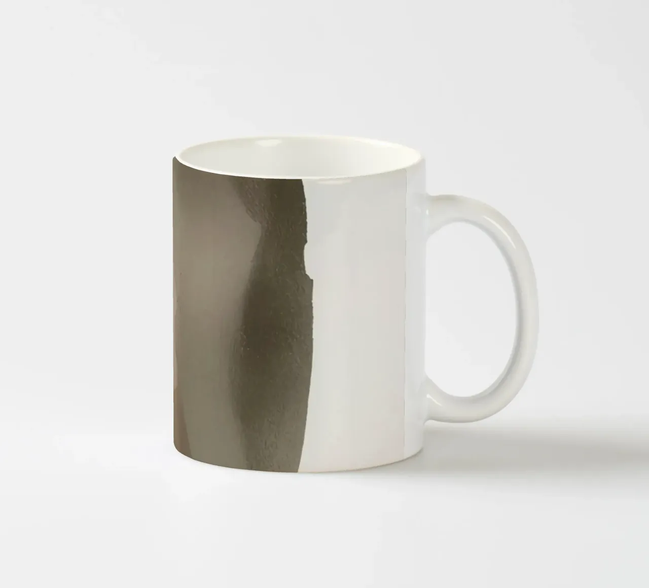 Forme astratte acquerellate in marrone e beige tazza in ceramica da DesignDoodle