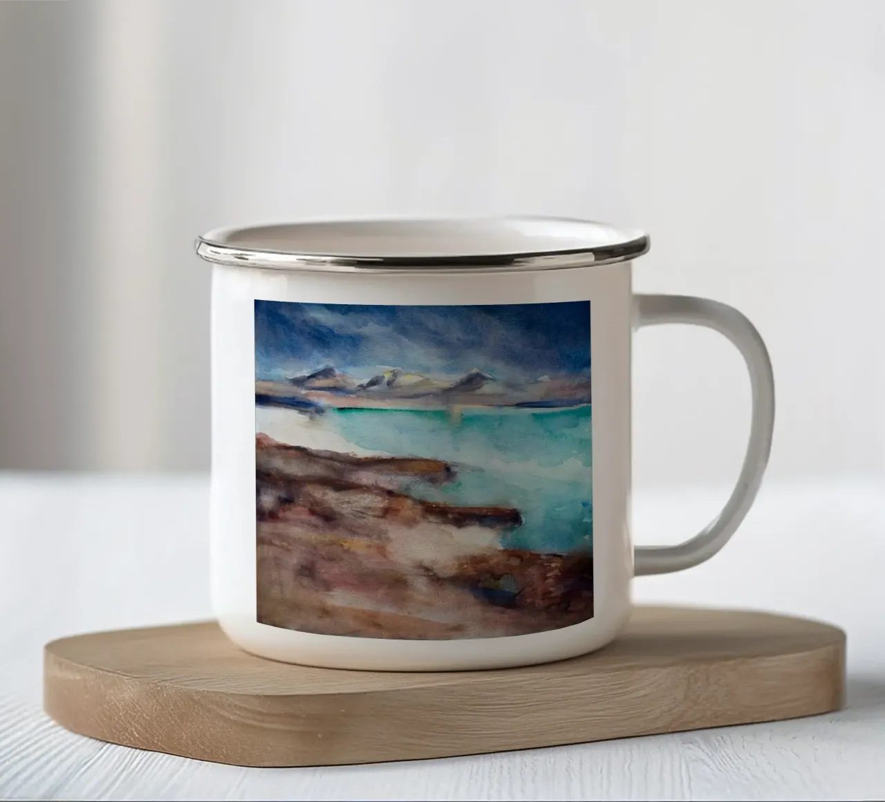 Memories of a Glacier Shore tazza in smalto da Stoian Hitrov