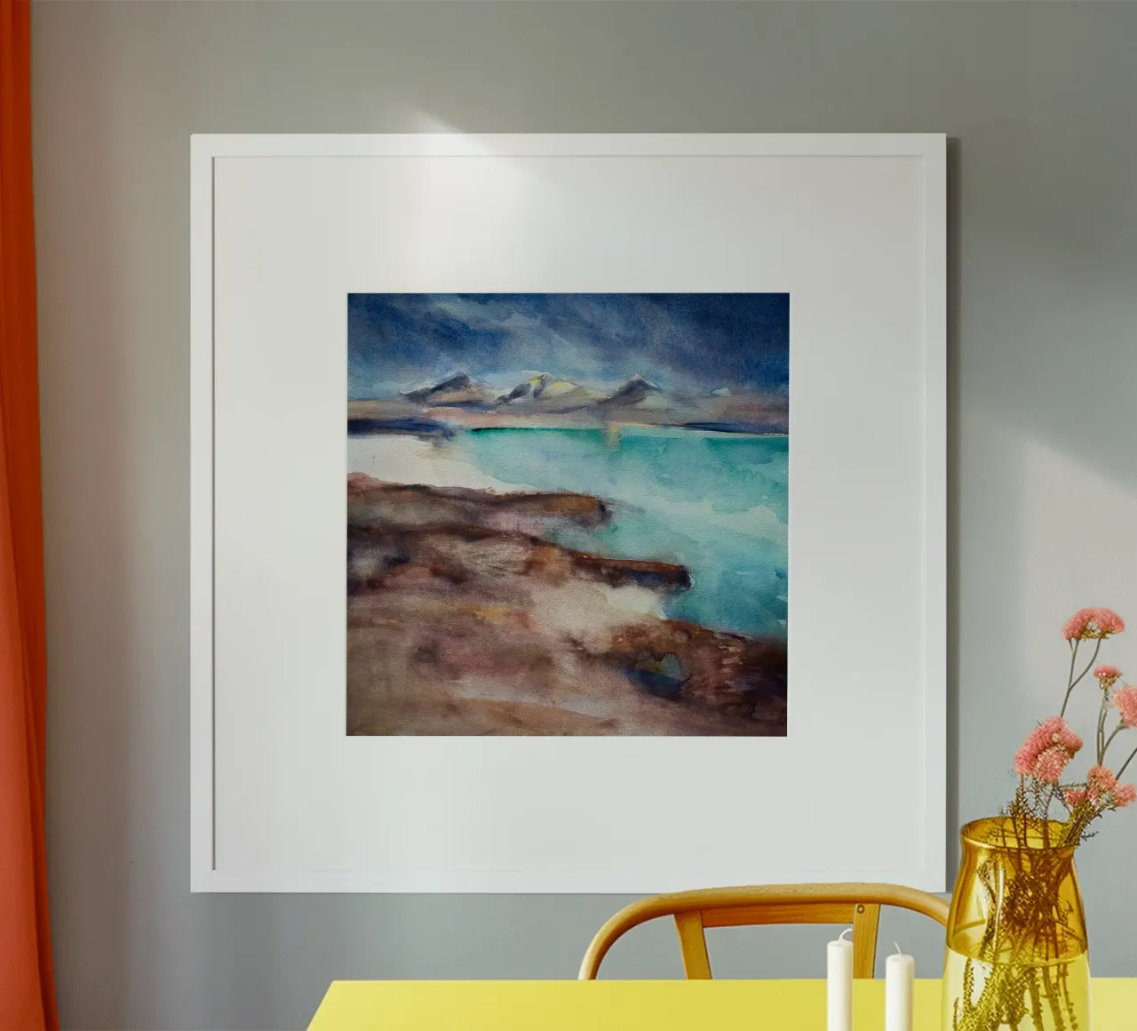 Memories of a Glacier Shore poster con telaio in plastica da Stoian Hitrov