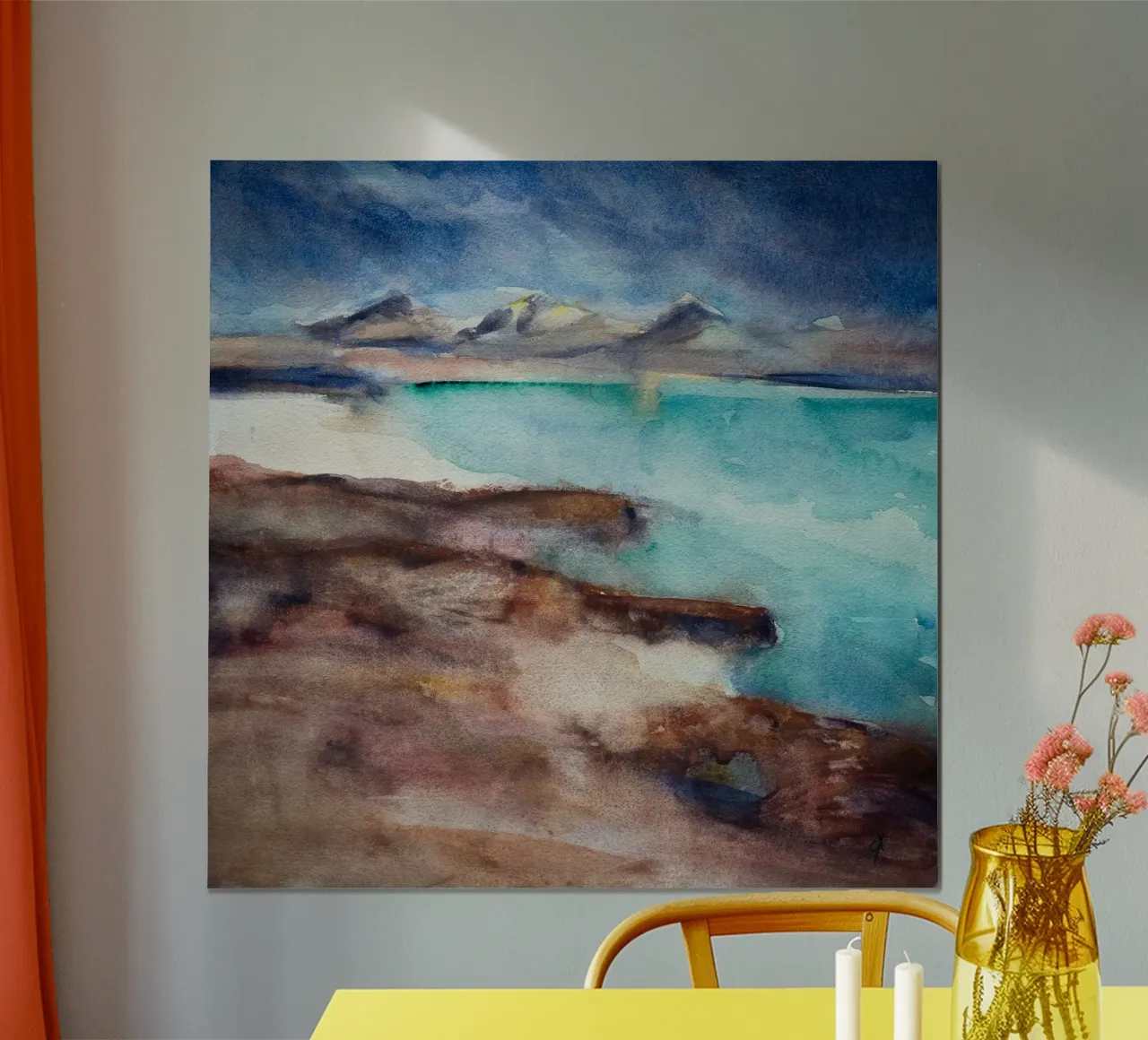 Memories of a Glacier Shore poster con telaio in plastica da Stoian Hitrov