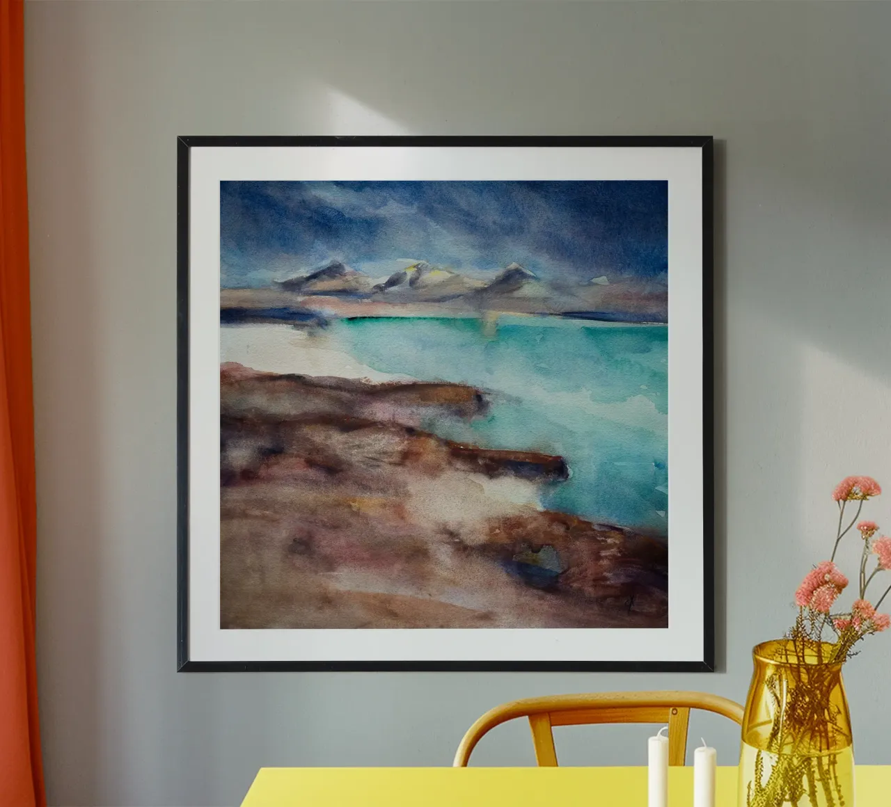 Memories of a Glacier Shore poster con telaio in plastica da Stoian Hitrov